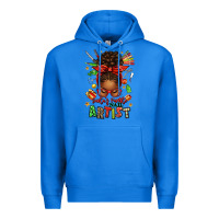 True Royal santa's favorite nail artist afro messy bun Premium Hoodie - texasbilliewilder