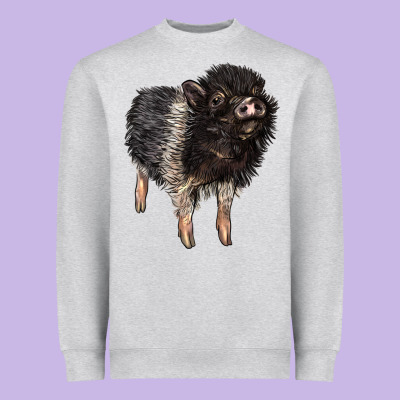 Baby Hampshire Pig Heavyweight Sweatshirt Designed By Lillyallendesigns