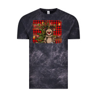 Cloud Black reindeer trees background Vintage Tee - AdoDesignShop