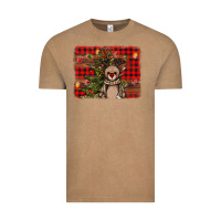 Vintage Coffee reindeer trees background Vintage Tee - AdoDesignShop