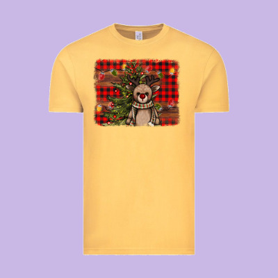 Reindeer Trees Background Vintage Tee Designed By Adodesignshop