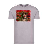 Vintage Zinc reindeer trees background Vintage Tee - AdoDesignShop
