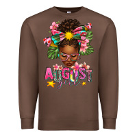 Chestnut August Girl Afro Woman Summer Premium Sweatshirt - texasbilliewilder
