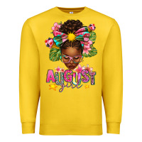 Lemon August Girl Afro Woman Summer Premium Sweatshirt - texasbilliewilder