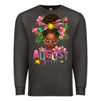 Smoke August Girl Afro Woman Summer Premium Sweatshirt - texasbilliewilder