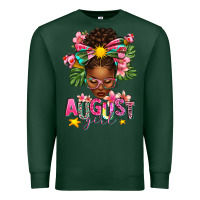 Sports Green August Girl Afro Woman Summer Premium Sweatshirt - texasbilliewilder