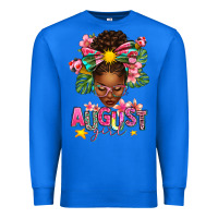 True Royal August Girl Afro Woman Summer Premium Sweatshirt - texasbilliewilder