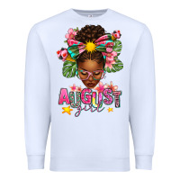 White August Girl Afro Woman Summer Premium Sweatshirt - texasbilliewilder