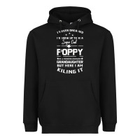 Black Super Cool Poppy Of A Freaking Awesome Granddaugh Heavyweight Hoodie - Bettercallsaul