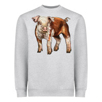 Baby Hereford Pig Heavyweight Sweatshirt | Teevron