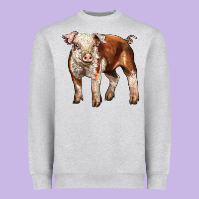 Baby Hereford Pig Heavyweight Sweatshirt Designed By Lillyallendesigns