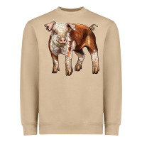 Mushroom Baby Hereford Pig Heavyweight Sweatshirt - LillyAllenDesigns
