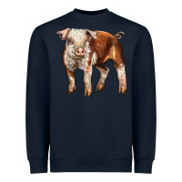 Navy Baby Hereford Pig Heavyweight Sweatshirt - LillyAllenDesigns