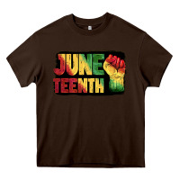 Chocolate Brown juneteenth Heavy Core Tee - BarkalooDesign