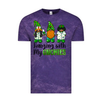 Cloud Purple hanging with my gnomies african american nurse gnomies Vintage Tee - BarkalooDesign