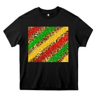 Black African colors leopard Heavy Core Tee - Zillion Design Studio