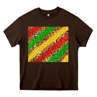Chocolate Brown African colors leopard Heavy Core Tee - Zillion Design Studio