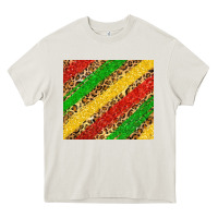 Cream African colors leopard Heavy Core Tee - Zillion Design Studio