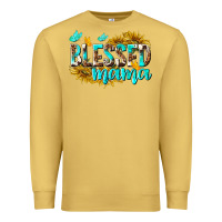 Antique Gold Blessed Mama Premium Sweatshirt - texasbilliewilder