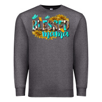 Charcoal Heather Blessed Mama Premium Sweatshirt - texasbilliewilder