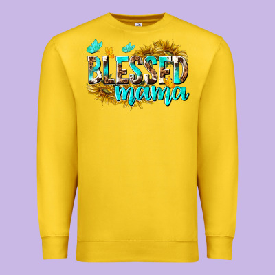 Blessed Mama Premium Sweatshirt Designed By Texasbilliewilder