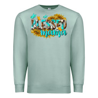 Seafoam Blessed Mama Premium Sweatshirt - texasbilliewilder