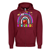 Burgundy 5 th grade Zipper Hoodie - BundleAndBundleShop