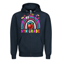 Navy 5 th grade Zipper Hoodie - BundleAndBundleShop