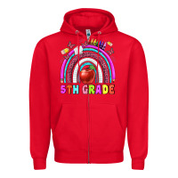 Red 5 th grade Zipper Hoodie - BundleAndBundleShop