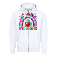 White 5 th grade Zipper Hoodie - BundleAndBundleShop