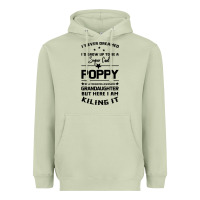 Super Cool Poppy Of A Freaking Awesome Granddaugh Heavyweight Hoodie | Teevron