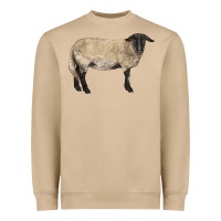 Mushroom Suffolk Sheep Heavyweight Sweatshirt - LillyAllenDesigns