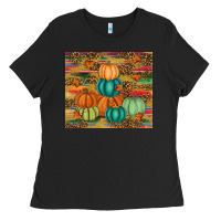 Black pumpkin Ladies Tee - RanaPortraitStore