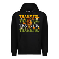 Black Thankful Thankful Thankful Premium Hoodie - NancyCooperArtShop