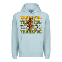 Blue Mist Thankful Thankful Thankful Premium Hoodie - NancyCooperArtShop