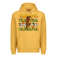 Mustard Thankful Thankful Thankful Premium Hoodie - NancyCooperArtShop