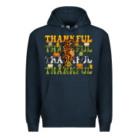 Navy Thankful Thankful Thankful Premium Hoodie - NancyCooperArtShop