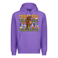 Purple Thankful Thankful Thankful Premium Hoodie - NancyCooperArtShop