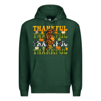 Sports Green Thankful Thankful Thankful Premium Hoodie - NancyCooperArtShop