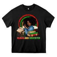 Black Bae black and educated Heavy Core Tee - Zillion Design Studio