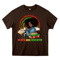 Chocolate Brown Bae black and educated Heavy Core Tee - Zillion Design Studio