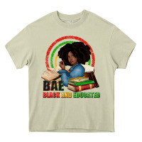 Mossy Bae black and educated Heavy Core Tee - Zillion Design Studio