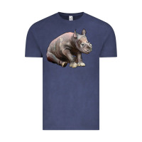 Vintage Denim Baby Rhino Illustrations Vintage Tee - LillyAllenDesigns