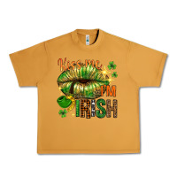 Peanut Butter kiss me im irish with lip Urban Heavy Tee - NancyCooperArtShop