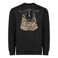 Black Suffolk Sheep Head Heavyweight Sweatshirt - LillyAllenDesigns