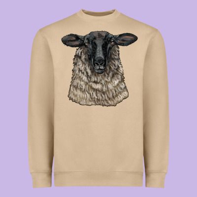 Suffolk Sheep Head Heavyweight Sweatshirt Designed By Lillyallendesigns