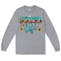 Heather Grey scrub life Long Sleeve Tee - JahusDesignShop