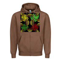 Chestnut african and leaf seamless pattern Zipper Hoodie - BundleAndBundleShop