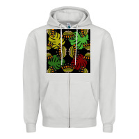 Dove Grey african and leaf seamless pattern Zipper Hoodie - BundleAndBundleShop