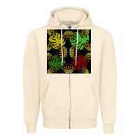 Sandshell african and leaf seamless pattern Zipper Hoodie - BundleAndBundleShop